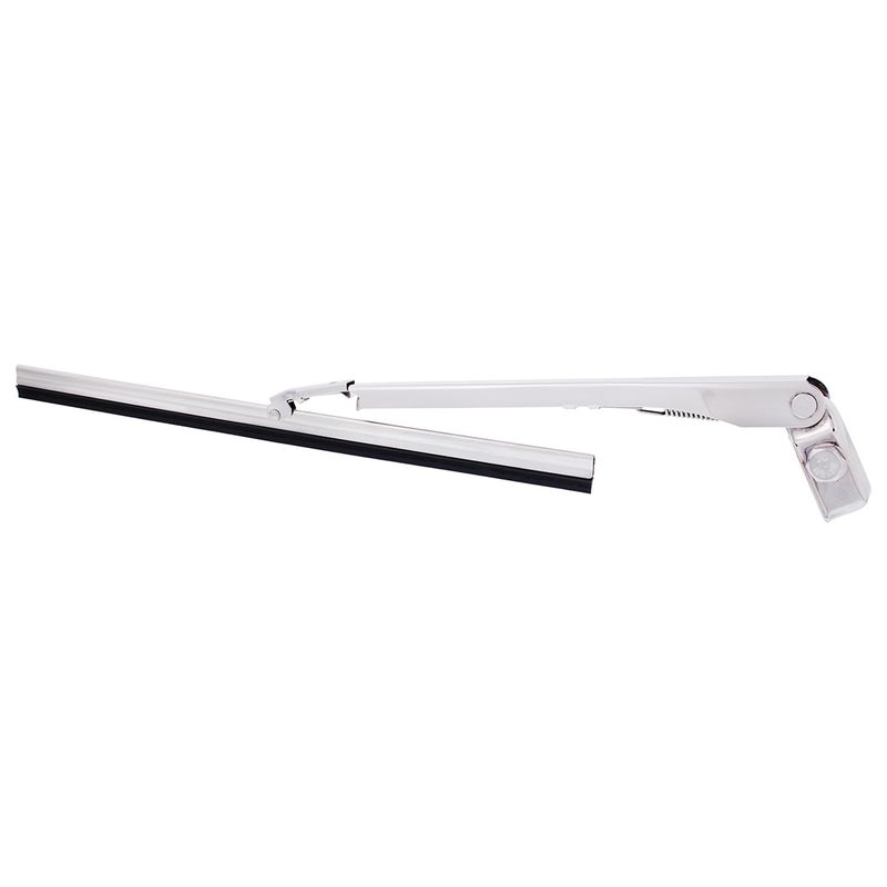 United Pacific A7022 Polished Stainless Steel Wiper Blade/Arm Set w/9-inch Blade & 7 Â½ inch Arm, Plug-In Style, Trimmable Blade â€“ ONE Set - Image 1